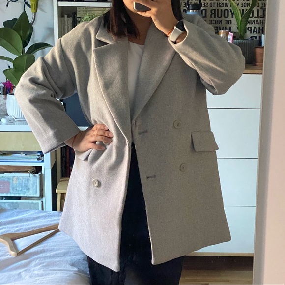 Abercrombie&Fitch gray coat, size Small Petite - Picture 2 of 6